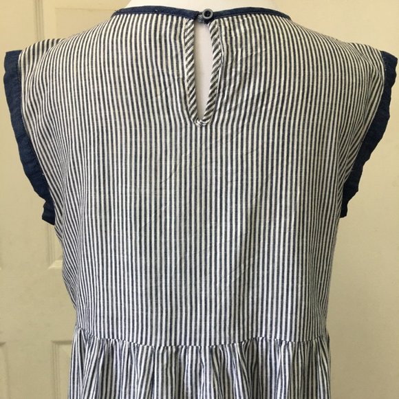 Savanna Jane Women’s Boho Floral Stripes Summer Shift Mini Dress Size Small - Picture 10 of 13